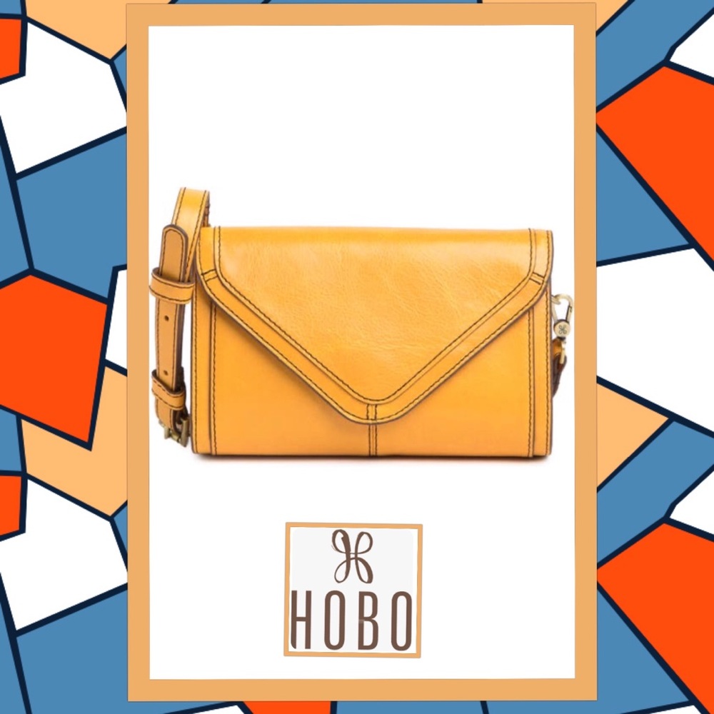 HOBO Fleet Convertible Leather Crossbody Bag Mustard! Retails $218